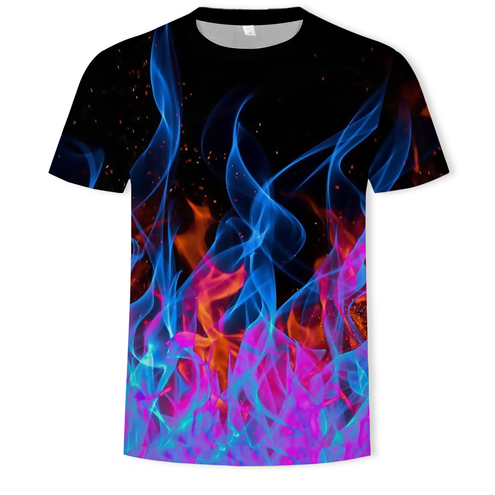 3D Graphic Printed Men's Short-Sleeved T-shirt- Multi-D 2XL 3D Graphic Printed Men's Short-Sleeved T-shirt- Multi-D 2XL