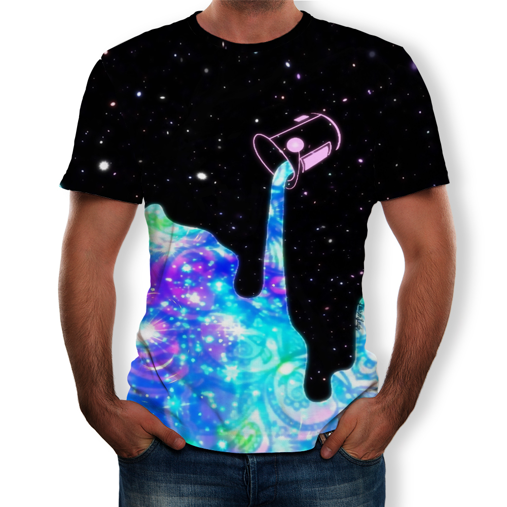 3D Graphic Printed Men's Short-Sleeved T-shirt- Multi-D 2XL 3D Graphic Printed Men's Short-Sleeved T-shirt- Multi-D 2XL