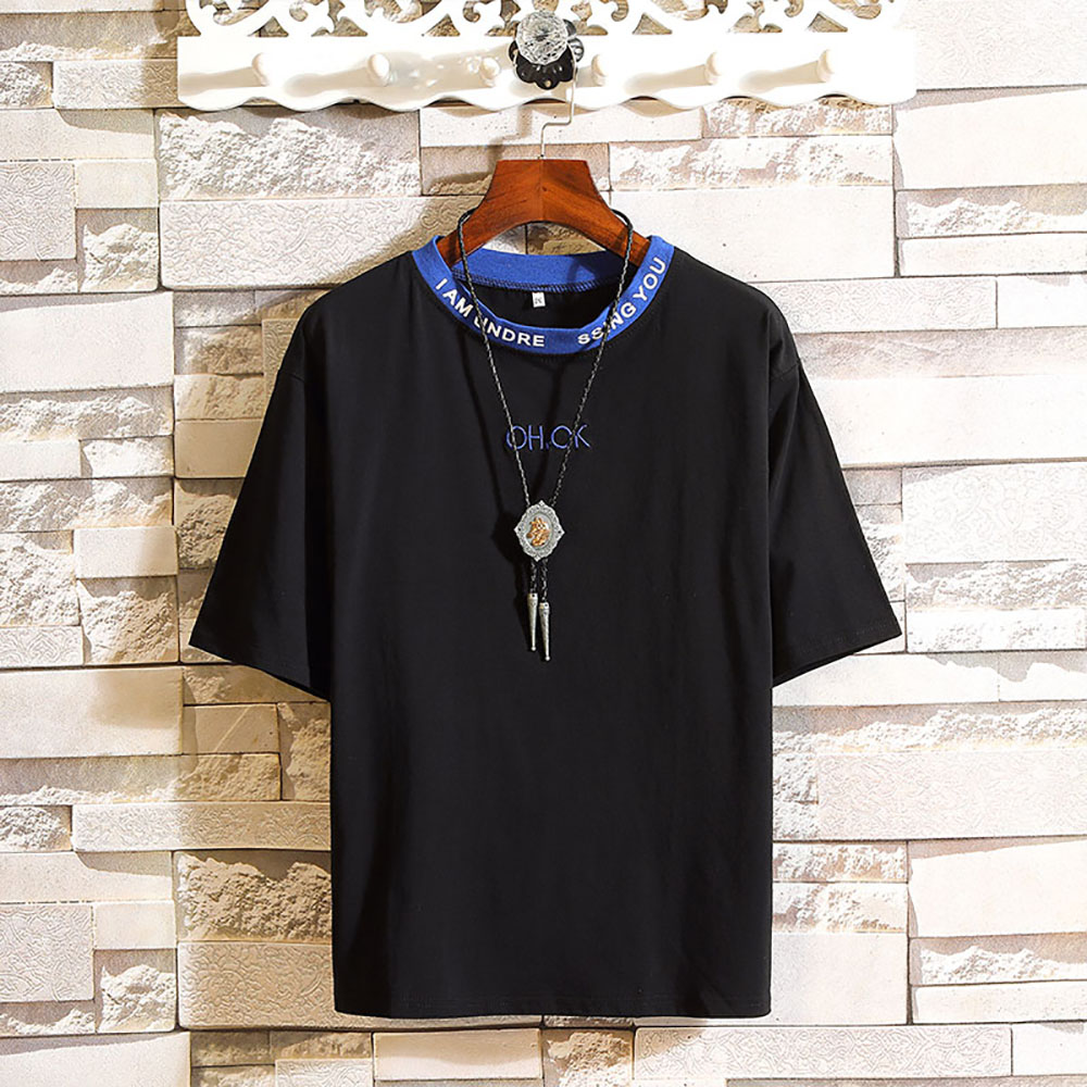 Men'S Summer New Casual Letter Embroidered Short Sleeve T-Shirt- White M Men'S Summer New Casual Letter Embroidered Short Sleeve T-Shirt- White M