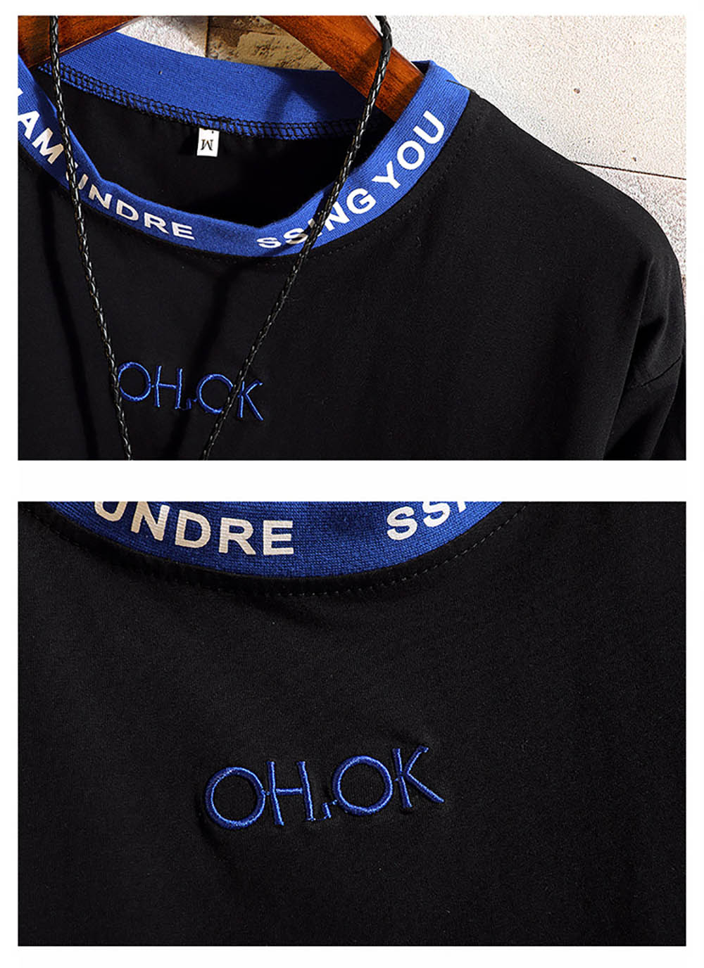 Men'S Summer New Casual Letter Embroidered Short Sleeve T-Shirt- White M Men'S Summer New Casual Letter Embroidered Short Sleeve T-Shirt- White M