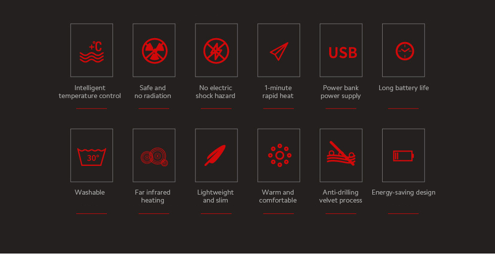 Winter Intelligent Charging Heating Warm Cotton Coat features Winter Intelligent Charging Heating Warm Cotton Coat features