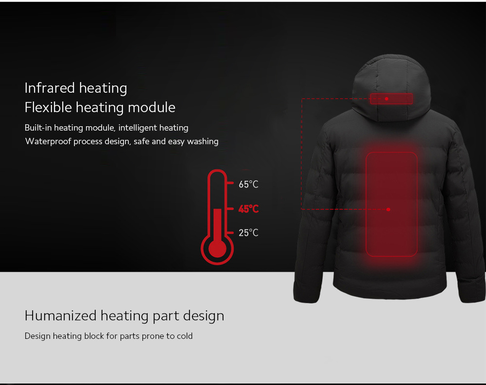 Winter Intelligent Charging Heating Warm Cotton Coat Infrared heating Winter Intelligent Charging Heating Warm Cotton Coat Infrared heating