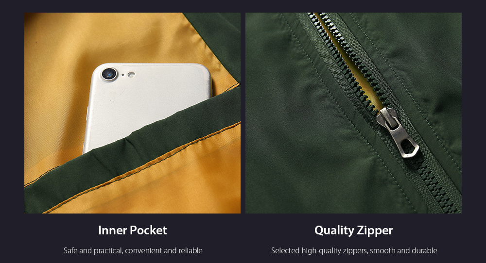 Autumn Men's Casual Jacket - Red 5XL Inner Pocket and Quality Zipper Autumn Men's Casual Jacket - Red 5XL Inner Pocket and Quality Zipper