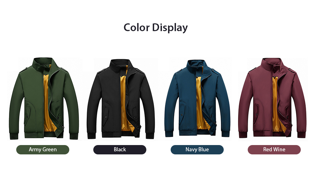 Autumn Men's Casual Jacket - Red 5XL Color Display Autumn Men's Casual Jacket - Red 5XL Color Display