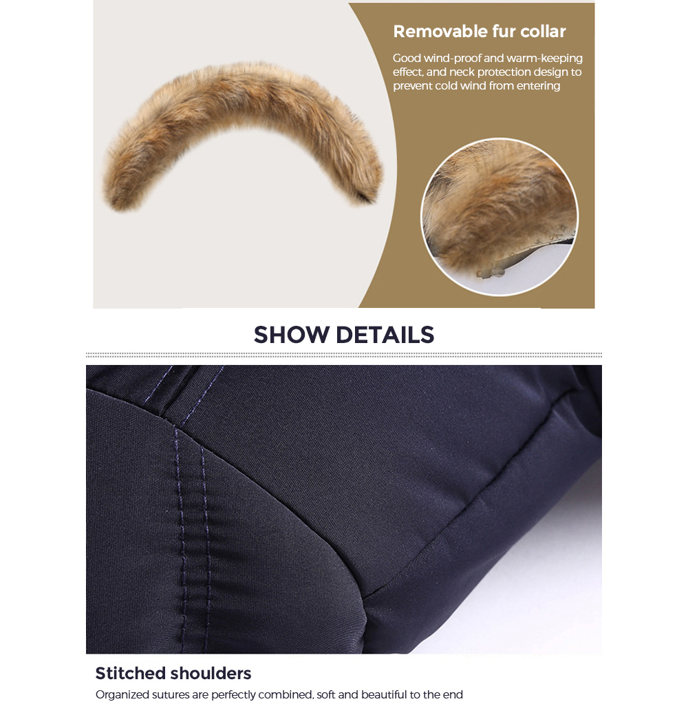 Winter Men's Long Thick Cotton Coat details Winter Men's Long Thick Cotton Coat details