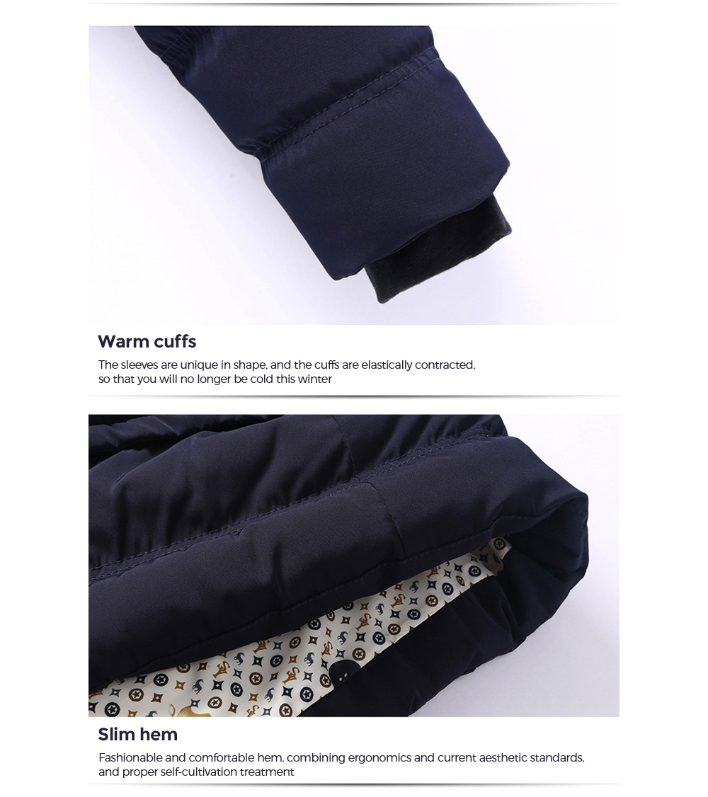 Winter Men's Long Thick Cotton Coat details Winter Men's Long Thick Cotton Coat details