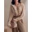 Women'S French-Inspired Elegant Long Sleeve Shirt with Ruffled Cuffs - Round Neck Pleated Design, Lightweight Beige Blouse for Spring Summer Fall, Versatile for Valentine'S Day, Vacation & Business Casual Outfits, Vacation Clothing, Soft Texture Top