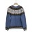 Women's Retro Elegant Geometric Pattern Cardigan Sweater - Blue Brown Beige White Contrast Trim, Round Neck Long Sleeve Button Front Closure, All-Season Machine Washable Sweater for Casual & Formal Outfits, Sweaters Cardigan for Women, Cardigan with Design, Womens Cardigans, Cute Sweater, Winter Cardigan for Women High Quality