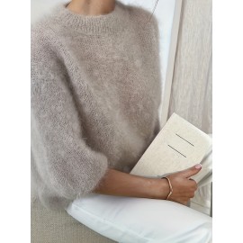 Women'S Soft Plush Sweater - Thick Winter Pullover Sweater, Cozy Sweater for Fall/Winter, Everyday & Formal Outfits - Women'S Sweater for Women - Elegant Sweater, Winter Sweater, Fall Fashion, Round Neckline, Stylish Knitwear, Fashion Lovers