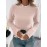 Women's Elegant Round Neck Sweater with Lace Detail on Collar and Cuffs
