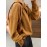 Women'S Elegant Brown Cardigan - Soft Pullover Sweater with Collar, Loose Fit Long Sleeve Top for Fall/Winter, All-Season Layering Essential, Casual Chic Style, Sweater Cardigan
