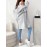 Women'S Light Gray Cardigan - Casual Loose-Fit Long Sleeve Hooded Sweater for Fall/Winter, Versatile Layering Piece with Button Details, Sweater Cardigan