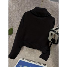 Multi-button decorated large zipper stand-up collar slim-fit cardigan