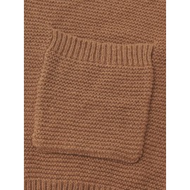 Women'S Elegant Button-Up Cardigan with Pockets - Solid Color Beige Open Front Sweater for Fall/Winter, Long Sleeve Cozy Warmth, Versatile Layering Piece, Cozy Fall Apparel, Classic Collar Design, Durable Fabric