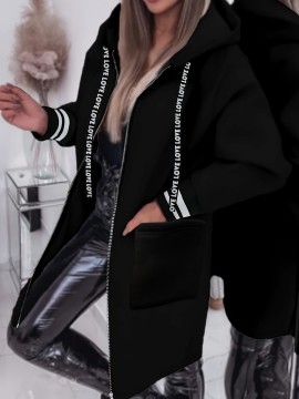 Women'S Oversized Sport Hooded Zip-Up Jacket