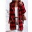 Plus-Size Women's Winter-Ready Houndstooth Jacket - & White Collar Coat with Button-Front Closure, Chest Pocket & Machine Washable - Casual to Professional Outerwear (Diamond Pattern) for, Office, or Casual Attire