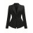 Plus Size, Women's Plus Size Tailored Black Suit Jacket - Elegant Lapel Collar Blazer Coat, Structured Notch Jacket for,, Weddings & Professional Attire, Wrinkle-Resistant Classic Fit (Machine Washable)