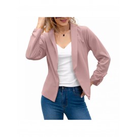 Plus Size, Women's Fall Fashion Blazer- Double-Layer Suit Collar Slim Fit Blazer Jacket, High-Quality Fabric, Exquisite Tailoring, Versatile for Office/Daily/Date/Street, Multiple Sizes/Colors, Easy to Match, Breathable Comfortable, Blazers For Women Plus Size, Blazer For Women Elegant Classy, Blazer Jackets For Women Plus Size, Blazers For Women Elegant Classy, Black Blazer For Women Plus Size, Plus Size Women Blazers, Blazers Plus Size, Curve Blazers For Women,