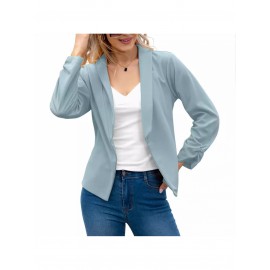 Plus Size, Women's Fall Fashion Blazer- Double-Layer Suit Collar Slim Fit Blazer Jacket, High-Quality Fabric, Exquisite Tailoring, Versatile for Office/Daily/Date/Street, Multiple Sizes/Colors, Easy to Match, Breathable Comfortable, Blazers For Women Plus Size, Blazer For Women Elegant Classy, Blazer Jackets For Women Plus Size, Blazers For Women Elegant Classy, Black Blazer For Women Plus Size, Plus Size Women Blazers, Blazers Plus Size, Curve Blazers For Women,