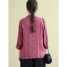 Plus Size, Women's Plus Size Burgundy (or solid colors) Jacket - Elegant Collar Blazer-like Coat with Single-Button Closure, Lightweight Structured Blouse Jacket for Spring/Summer, Casual & Formal Events - Machine Washable - Solid Burgundy & Neutral Tones Available - Solid Color with Collar & Single-Button Front Closure - Suitable for Warm Weather - Chic & Sophisticated Blazer Jacket, Blazers For Women Plus Size, Plus Size Womens Blazer, Black Blazer For Women Plus Size,