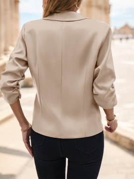 Plus Size, Plus Size Spring And Autumn Women's Casual Suit Jacket, Machine Washable