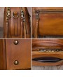Brenice Vintage Solid Genuine Leather Handbag Crossbody Bag