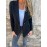 Plus Size, Women's Oversized Solid Color Tweed Lapel Jacket - Beige Brown Tailored Suit Coat with Fake Pocket, Machine Washable All-Season Casual & Formal Outerwear for Women (Large Size, Structured Fit, Button Front Closure, Relaxed Fit, Long Sleeves, Classic Collar, Versatile Casual Attire) - Elegant Tweed Fabric, Timeless Design, Suitable for Various Occasions, Easy Care, Sophisticated Look, Dress Jackets for Women Plus Size